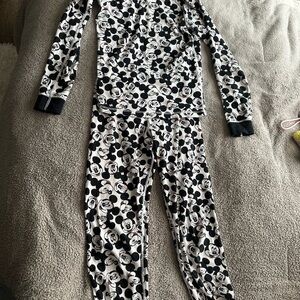 Pre-owned Kids Mickey Mouse  Black and White PJ set